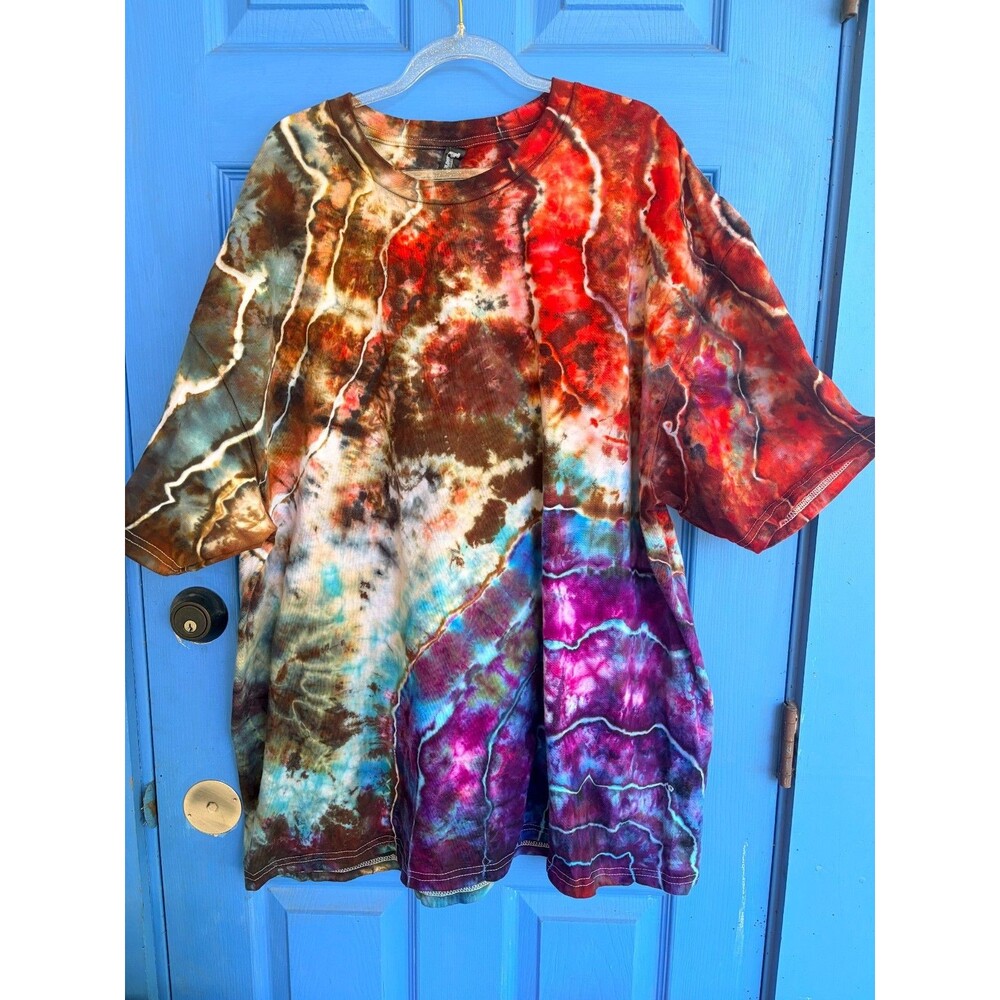 Handmade Ice Tie Dye Geode t-shirt 3xl unisex